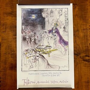 Collectable Clos Du Val Wine Print by Ronald Searle